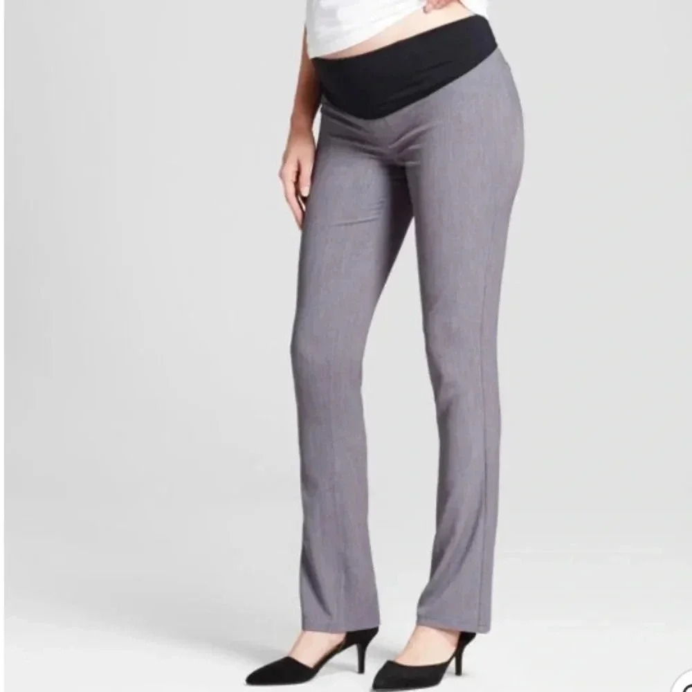 Isabel Maternity Boot Cut Pants Grey Sz 6 New